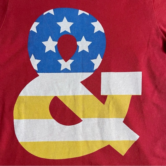 Mini Boden Ampersand Star & Stripe Graphic Red Shirt - Picture 4 of 4